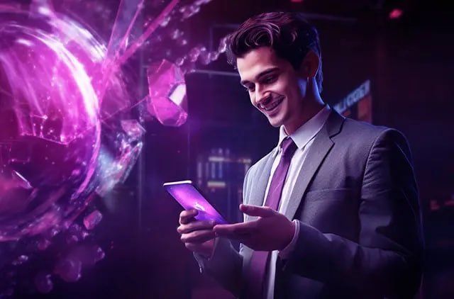 Filipino commuter checking pinascrown sports results on a smartphone